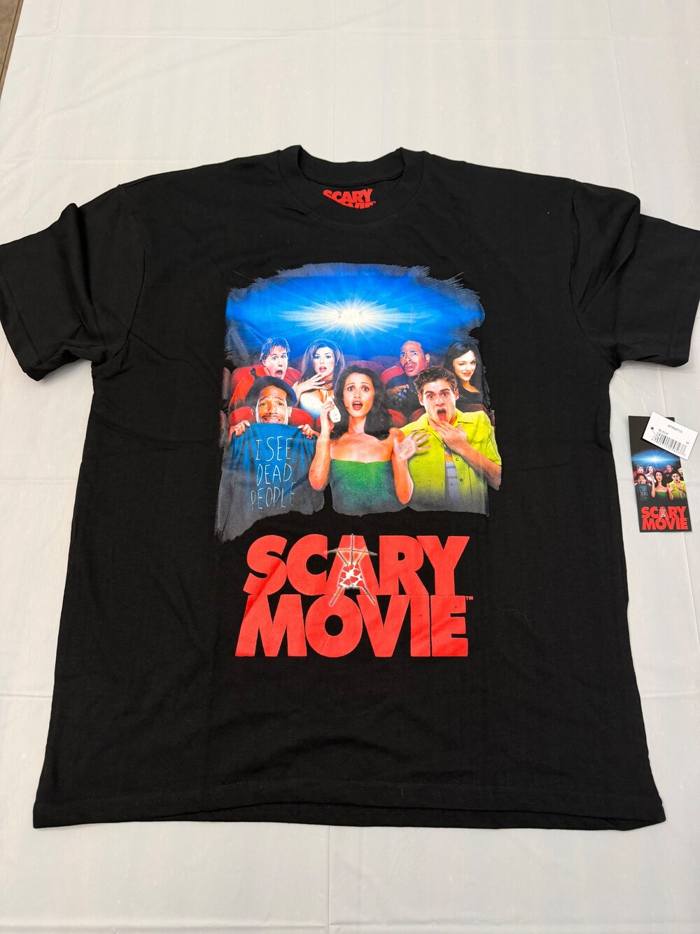 Scary Movie Small Black Cotton Polyester Graphic T-Shirt Movie Logo